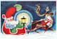 SANTA CLAUS Happy New Year Christmas Vintage Postcard CPSM #PBL562.GB - Santa Claus