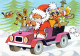 SANTA CLAUS Happy New Year Christmas Vintage Postcard CPSM #PBB263.GB - Santa Claus