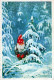 PÈRE NOËL Bonne Année Noël Vintage Carte Postale CPSM #PAU608.FR - Santa Claus