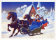 Bonne Année Noël CHEVAL Vintage Carte Postale CPSM #PAS954.FR - New Year