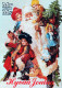 PÈRE NOËL ENFANT NOËL Fêtes Voeux Vintage Carte Postale CPSM #PAK306.FR - Santa Claus