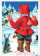 PÈRE NOËL NOËL Fêtes Voeux Vintage Carte Postale CPSM #PAK384.FR - Santa Claus