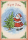PAPÁ NOEL Feliz Año Navidad Vintage Tarjeta Postal CPSM #PBL432.ES - Kerstman
