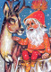 PAPÁ NOEL Feliz Año Navidad Vintage Tarjeta Postal CPSM #PBL180.ES - Santa Claus