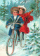 Feliz Año Navidad NIÑOS Vintage Tarjeta Postal CPSM #PAY833.ES - New Year