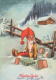 WEIHNACHTSMANN SANTA CLAUS WEIHNACHTSFERIEN Vintage Postkarte CPSM #PAK447.DE - Santa Claus