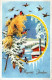 Bonne Année Noël OISEAU Vintage Carte Postale CPA #PKE869.FR - New Year