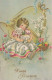 PÂQUES ENFANTS ŒUF Vintage Carte Postale CPA #PKE370.FR - Easter