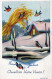 PÂQUES OISEAU Vintage Carte Postale CPA #PKE307.FR - Easter