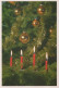 Bonne Année Noël BOUGIE Vintage Carte Postale CPSM #PBN675.FR - New Year