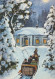 Bonne Année Noël CHEVAL Vintage Carte Postale CPSM #PBM409.FR - New Year
