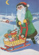 PÈRE NOËL Bonne Année Noël Vintage Carte Postale CPSM #PBL308.FR - Santa Claus
