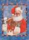 PÈRE NOËL Bonne Année Noël Vintage Carte Postale CPSM #PBL043.FR - Santa Claus