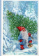 BABBO NATALE Buon Anno Natale Vintage Cartolina CPSM #PAU610.IT - Santa Claus