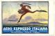 ITALIE - 1ER VOL BRINDISI / ATHENES SUR CARTE POSTALE COMMEMORATIVE 1ER AOUT 1926 - Marcophilie (Avions)