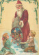 BABBO NATALE BAMBINO Natale Vintage Cartolina CPSM #PAK924.IT - Santa Claus