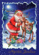 BABBO NATALE Animale Natale Vintage Cartolina CPSM #PAK514.IT - Santa Claus