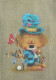 GEBÄREN TEDDYBÄR Tier LENTICULAR 3D Vintage Ansichtskarte Postkarte CPSM #PAZ108.DE - Ours