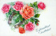 FLOWERS Vintage Ansichtskarte Postkarte CPA #PKE501.DE - Fiori