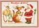 WEIHNACHTSMANN SANTA CLAUS Neujahr Weihnachten Vintage Ansichtskarte Postkarte CPSM #PBB121.DE - Santa Claus