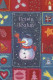 Neujahr Weihnachten SCHNEEMANN Vintage Ansichtskarte Postkarte CPSM #PAZ663.DE - New Year