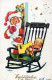 BABBO NATALE Buon Anno Natale Vintage Cartolina CPSMPF #PKG349.IT - Santa Claus
