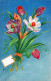 FIORI Vintage Cartolina CPSMPF #PKG046.IT - Blumen