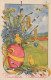 PASQUA POLLO UOVO Vintage Cartolina CPA #PKE118.IT - Pâques