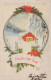 Buon Anno Natale FIORI Vintage Cartolina CPSMPF #PKD731.IT - New Year