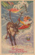 Buon Anno Natale GNOME Vintage Cartolina CPSMPF #PKD235.IT - New Year