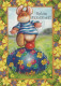 PASQUA CONIGLIO Vintage Cartolina CPSM #PBO485.IT - Easter