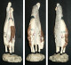 Rare Statue Vintage En Résine, Ivoirine, Immortel à Cheval Polychrome, Signée Asie - Altri & Non Classificati