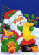 BABBO NATALE Buon Anno Natale Vintage Cartolina CPSM #PBL310.IT - Kerstman