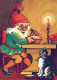 BABBO NATALE Buon Anno Natale Vintage Cartolina CPSM #PBL248.IT - Kerstman