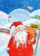 BABBO NATALE Buon Anno Natale Vintage Cartolina CPSM #PBL045.IT - Santa Claus