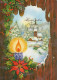 Buon Anno Natale CANDELA Vintage Cartolina CPSM #PBA117.IT - New Year