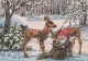Buon Anno Natale GNOME CERVO Vintage Cartolina CPSM #PAW489.IT - New Year