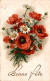 O5 - Carte Postale Fantaisie - Fleurs - Coquelicots Et Marguerites - Bonne Fête - Flores