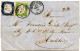 ITALIE - SARDAIGNE 5C + 20C SUR LETTRE FRONTALIERE DE NICE POUR ANTIBES, 1858 - Sardinië
