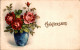 O5 - Carte Postale Fantaisie - Pot De Fleurs - Anniversaire - Blumen