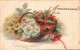 O5 - Carte Postale Fantaisie - Panier - Fleurs - Anniversaire - Geburtstag