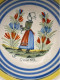 HENRIOT HR QUIMPER Bol à Oreille 1922 Collect. Breton Faïence Stannifère Terre Ocre Très Ancien   #240047 - Quimper/Henriot (FRA)