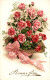 O5 - Carte Postale Fantaisie - Fleurs - Roses Dans Un Chapeau - Bonne Fête - Blumen
