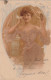 WA 4- PORTRAIT FEMME - ARTISTE M. DEVAL - DECOR FLORAL ART NOUVEAU - IMP .LAAS , PECAUD & Cie , PARIS - CARTE COLORISEE - 1900-1949