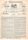 Facture.AM19927.Paris.1892.La Prévoyance.Assurance.contre Les Accidents Causés Par Les Tiers Aux Chevaux Et Voitures - 1800 – 1899