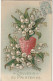 WA 16- " SOUVENIR DE PRINTEMPS  " - CARTE GAUFREE AVEC BOUQUETS DE MUGUET - AJOUT DE DORURE - 2 SCANS - Andere & Zonder Classificatie