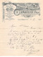Facture.AM20624.L'Isle En Dodon.1898.A Lamarque Fils.pains De Suifs Stéarines.Mèche Pyroxyle.Feux D'artifices.Drapeaux - 1800 – 1899