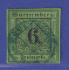 Württemberg 1851 Wertziffer 6 Kreuzer Mi.-Nr. 3a II B Gestempelt - Oblitérés
