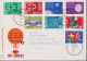 1964 Schweiz Brief  Vol Postal Par Ballon Libre, Mehrfachfrankatur Zum:CH 402-409, Mi:CH 782-785+791-794 (Pro Juventute) - Fesselballons