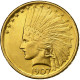États-Unis, $10, Eagle, Indian Head, 1907, U.S. Mint, Or, SUP, KM:125 - 10$ - Eagles - 1907-1933: Indian Head